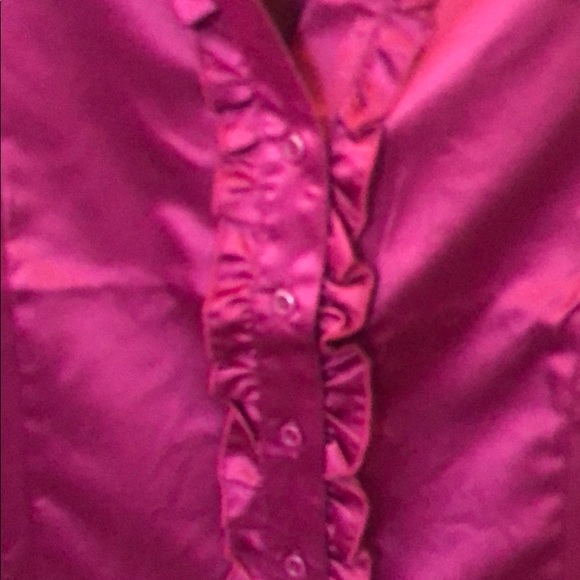 Burgundy silk top - Picture 2 of 3